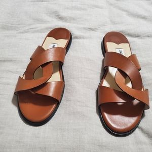 Jimmy Choo Atia Crisscross Flat Slide sandals